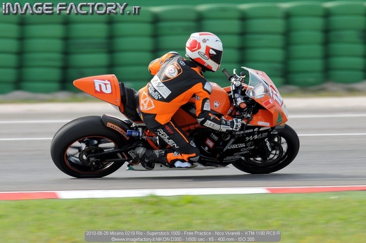 2010-06-26 Misano 0219 Rio - Superstock 1000 - Free Practice - Nico Vivarelli -  KTM 1190 RC8 R